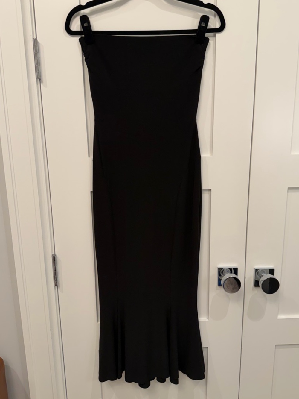 Black Strapless Midi Dress | Norma Kamali - Picture 4 of 12